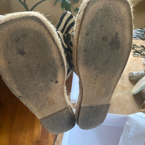 NM Eleora Striped Bow Espadrilles Slides used - Picture 5 of 6